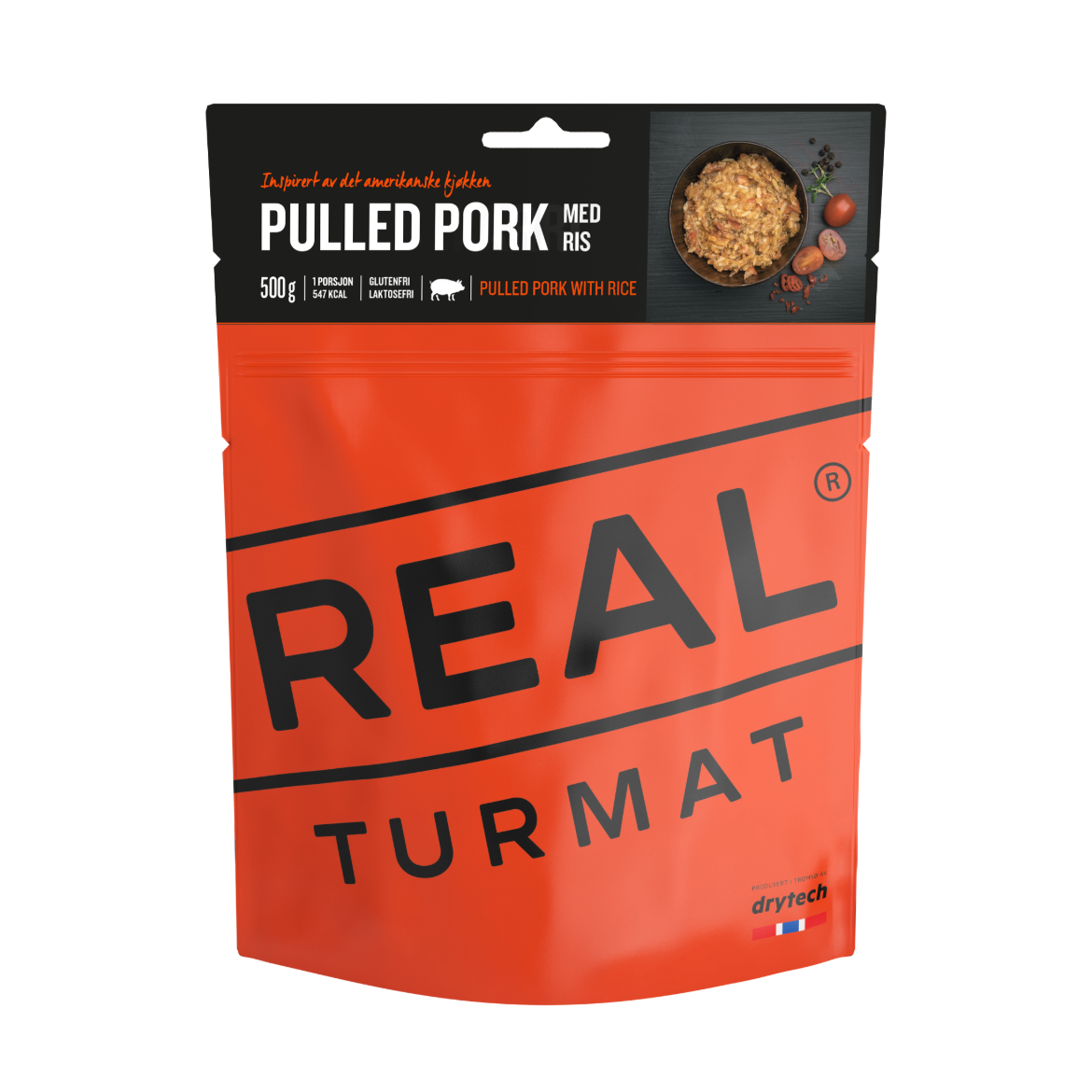 Bilde av Real Turmat Pulled pork med ris 